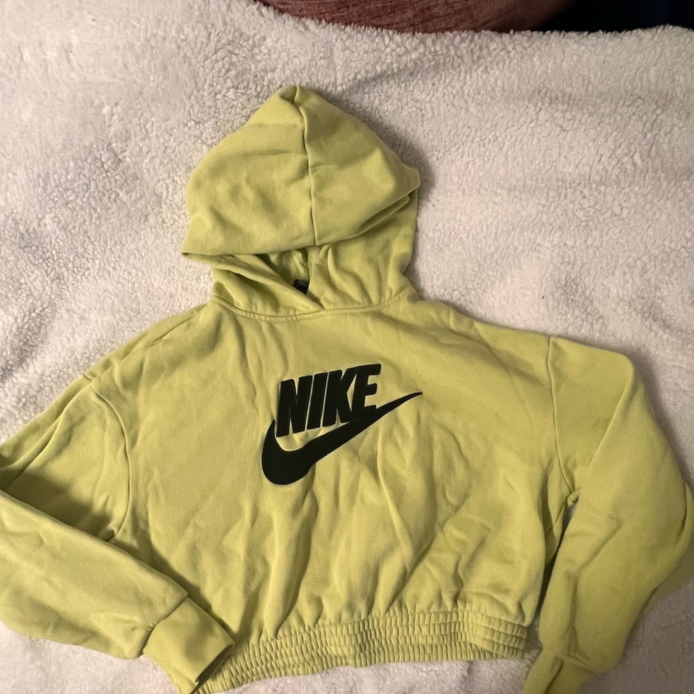 Limited edition cropped neon Nike hoodie